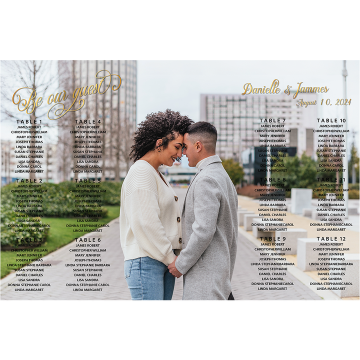 Stylish seating chart