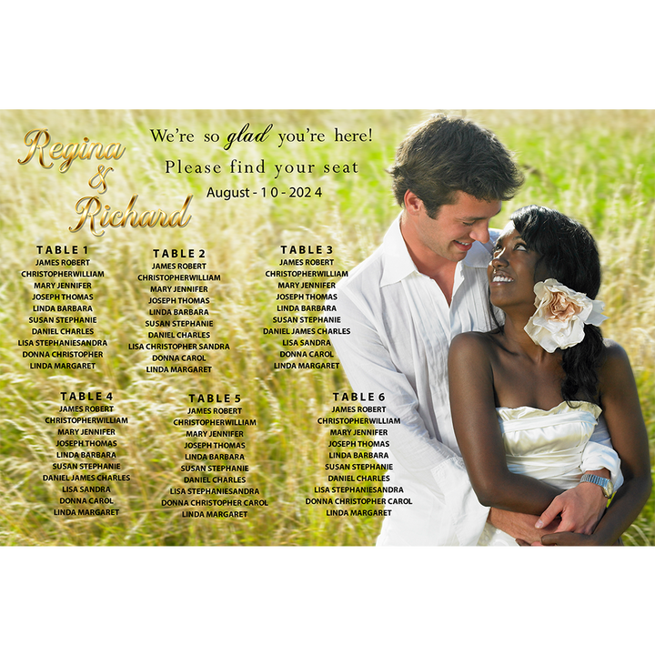 Stylish seating chart