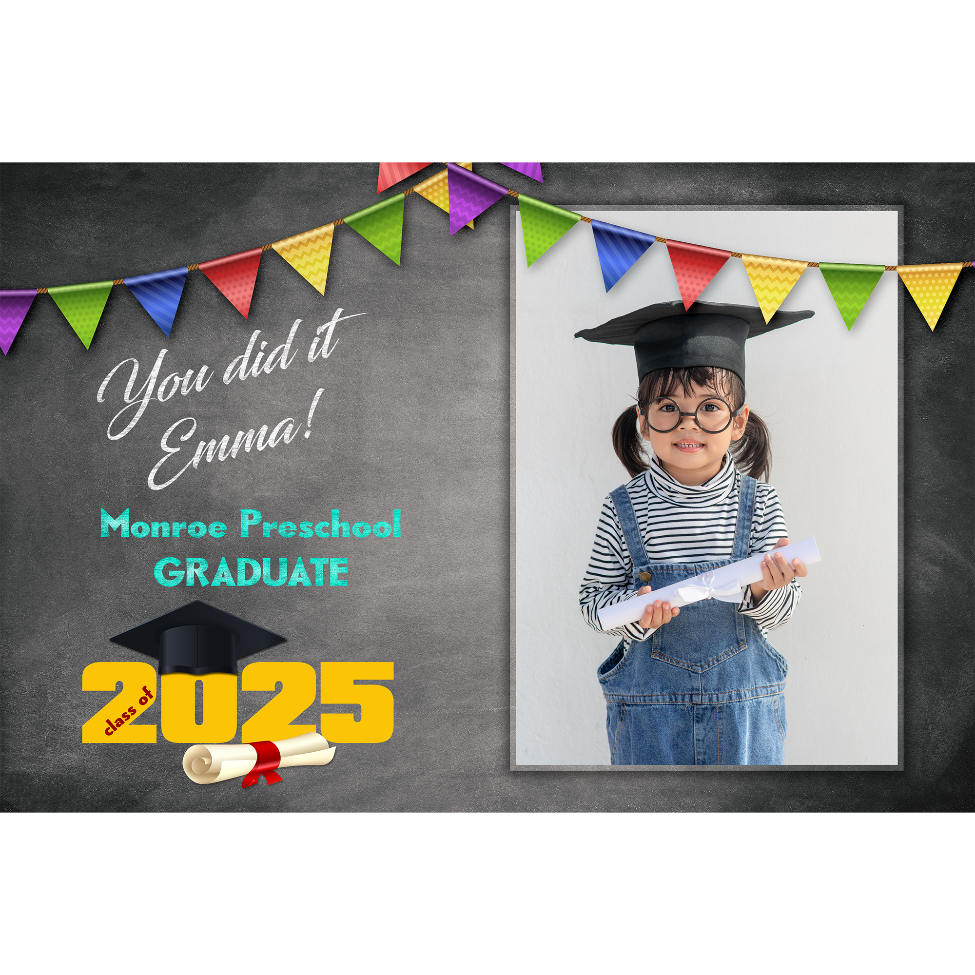 Pre - K Chalkboard Graduation Yard Signs