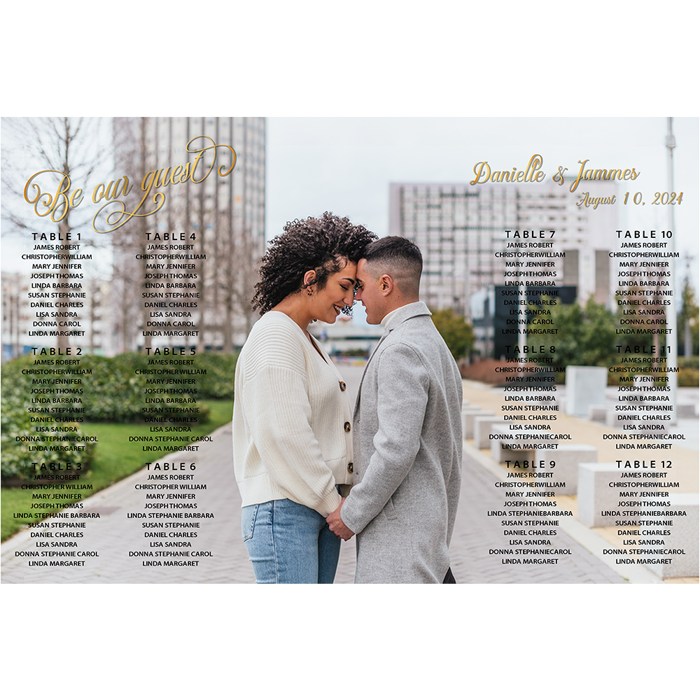 Stylish seating chart