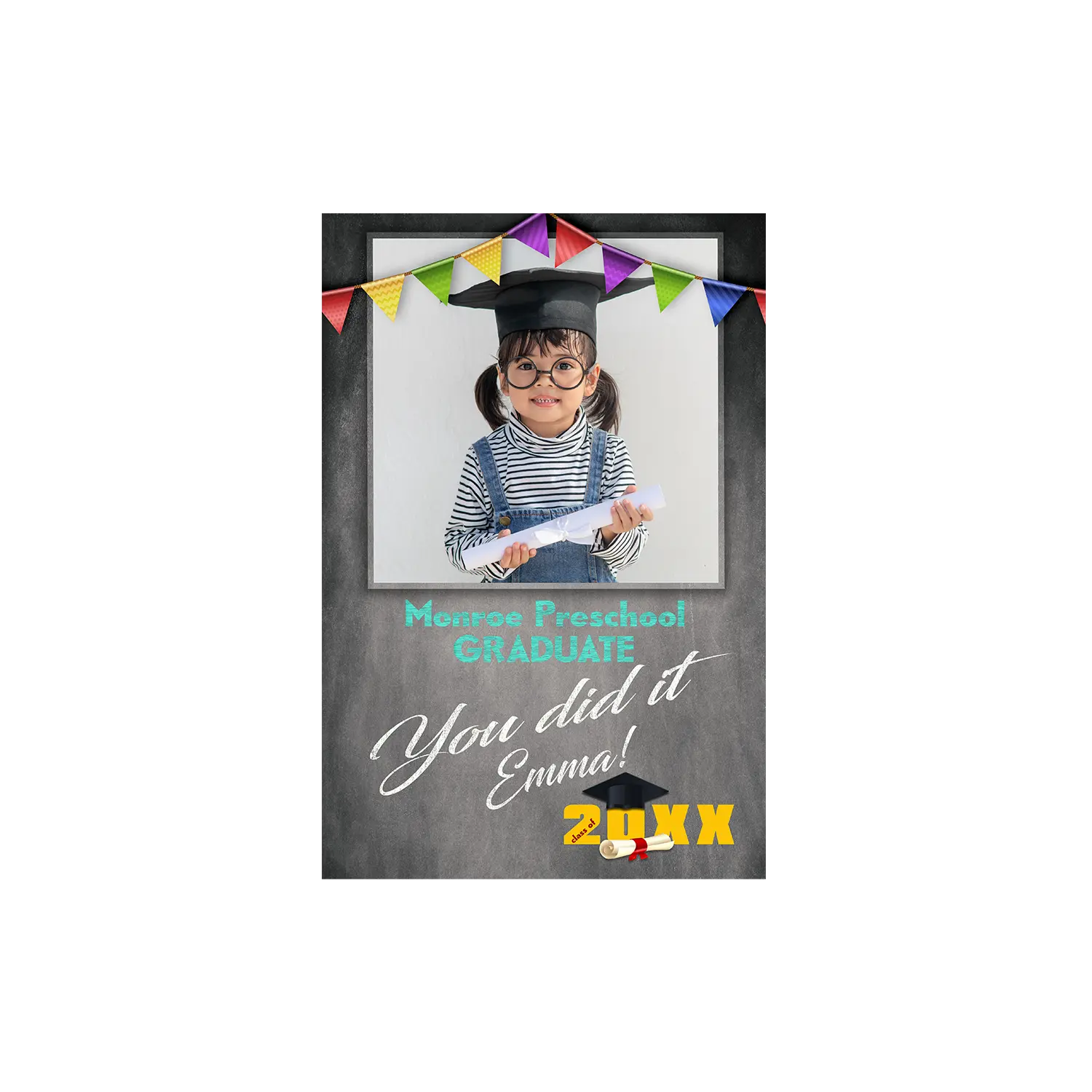 Pre - K Chalkboard Graduation Banner