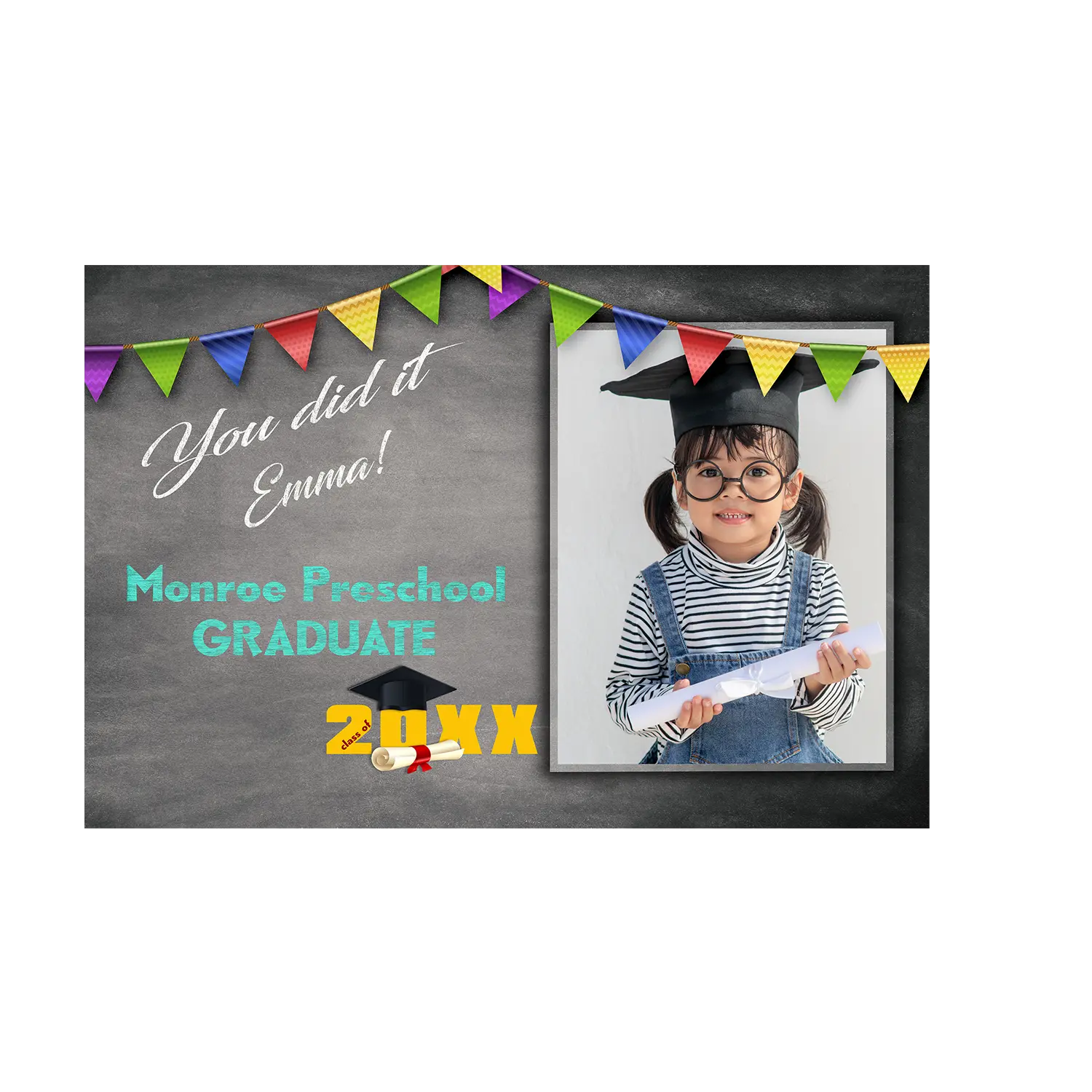 Pre - K Chalkboard Graduation Banner