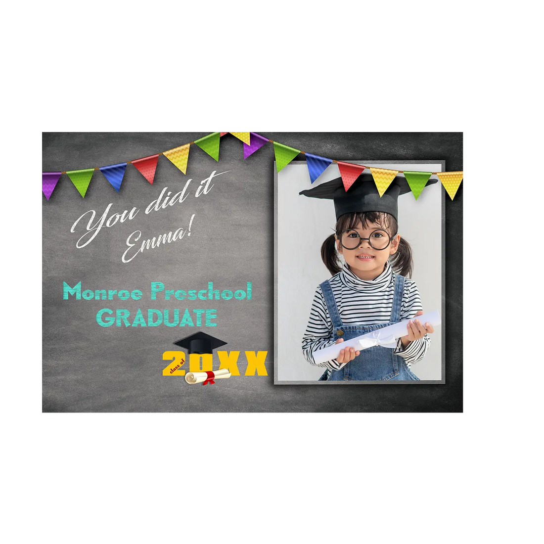 Pre - K Chalkboard Graduation Banner