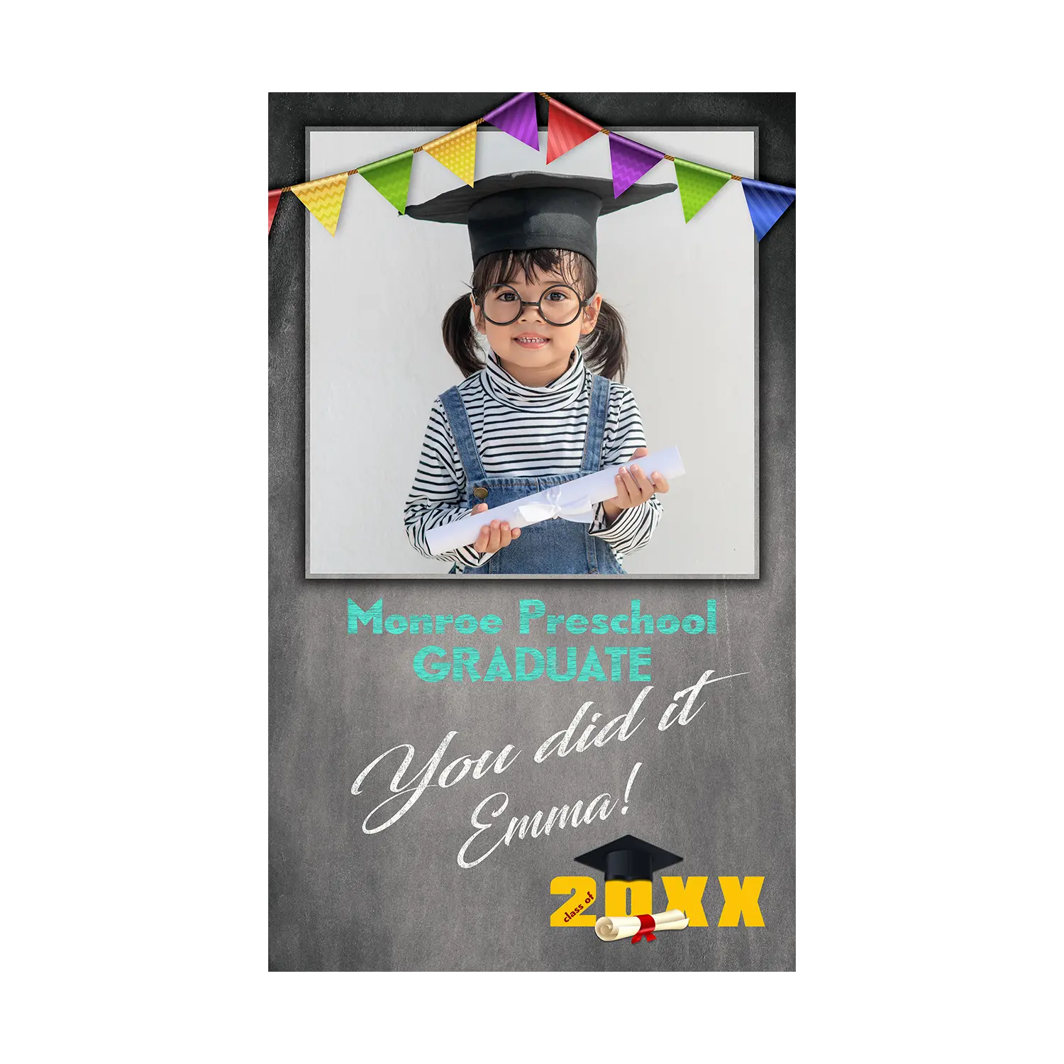 Pre - K Chalkboard Graduation Banner