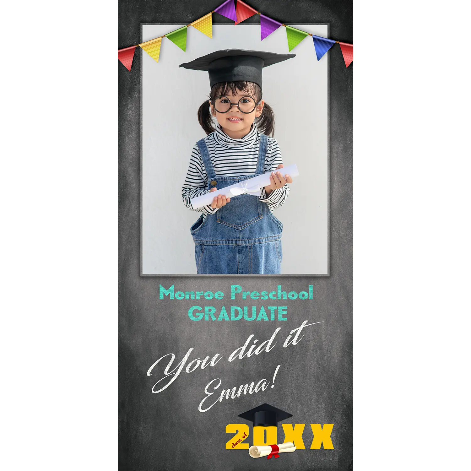 Pre - K Chalkboard Graduation Banner
