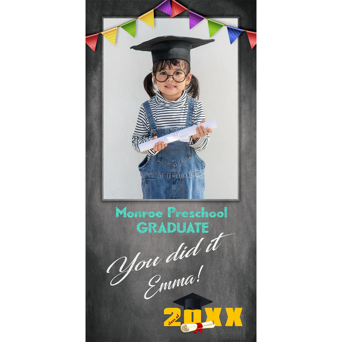 Pre - K Chalkboard Graduation Banner
