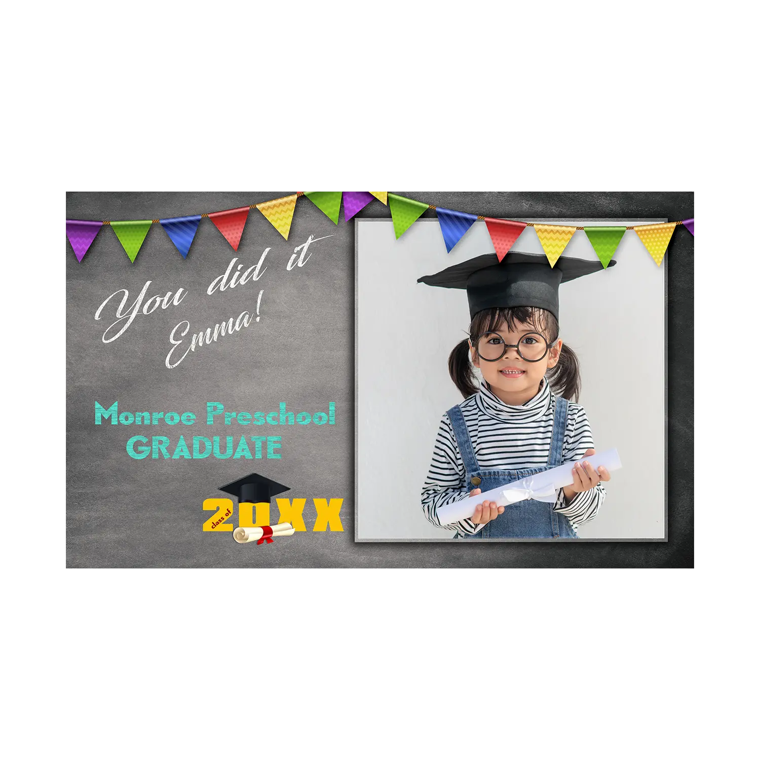 Pre - K Chalkboard Graduation Banner
