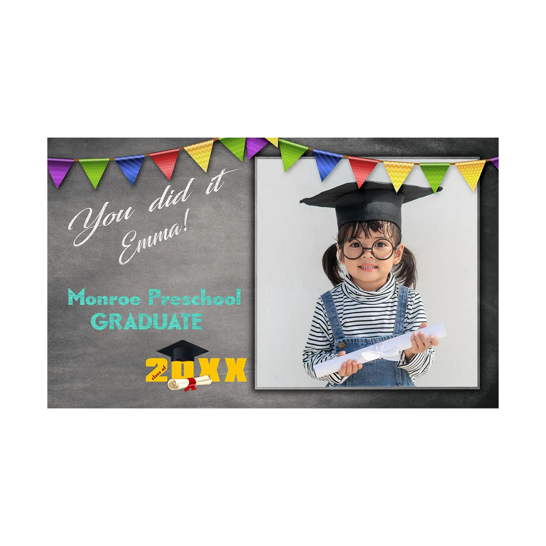 Pre - K Chalkboard Graduation Banner
