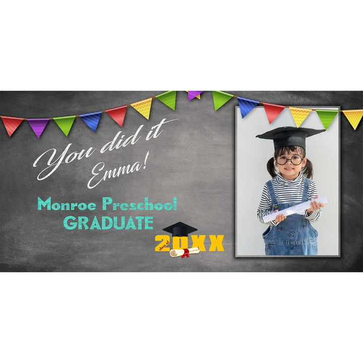 Pre - K Chalkboard Graduation Banner