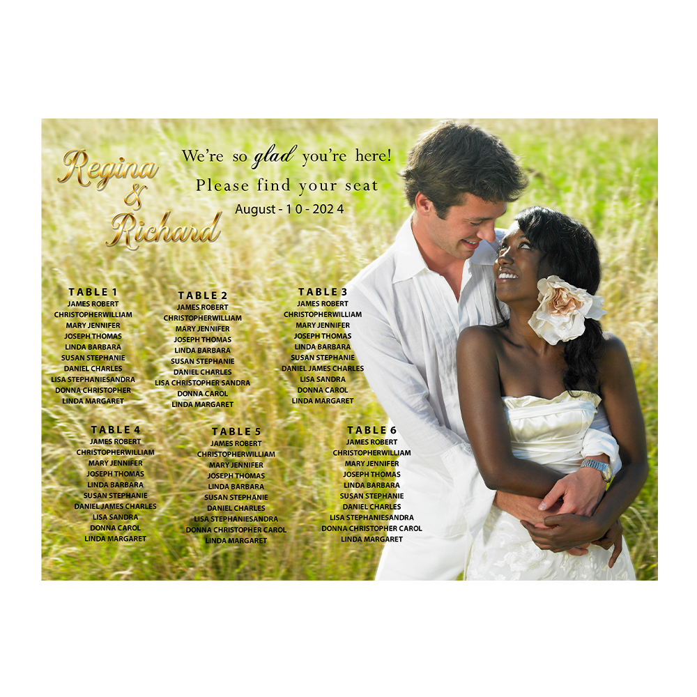 Stylish seating chart