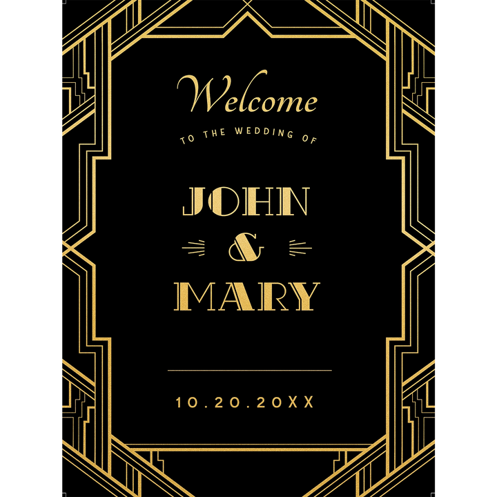 Art deco wedding sign