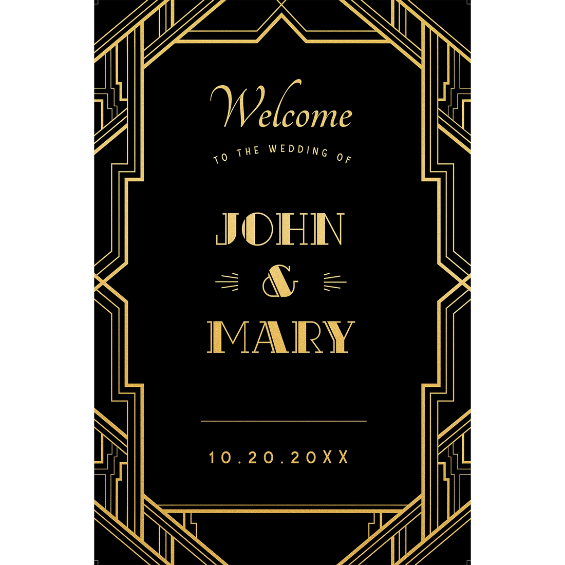 Art deco wedding sign