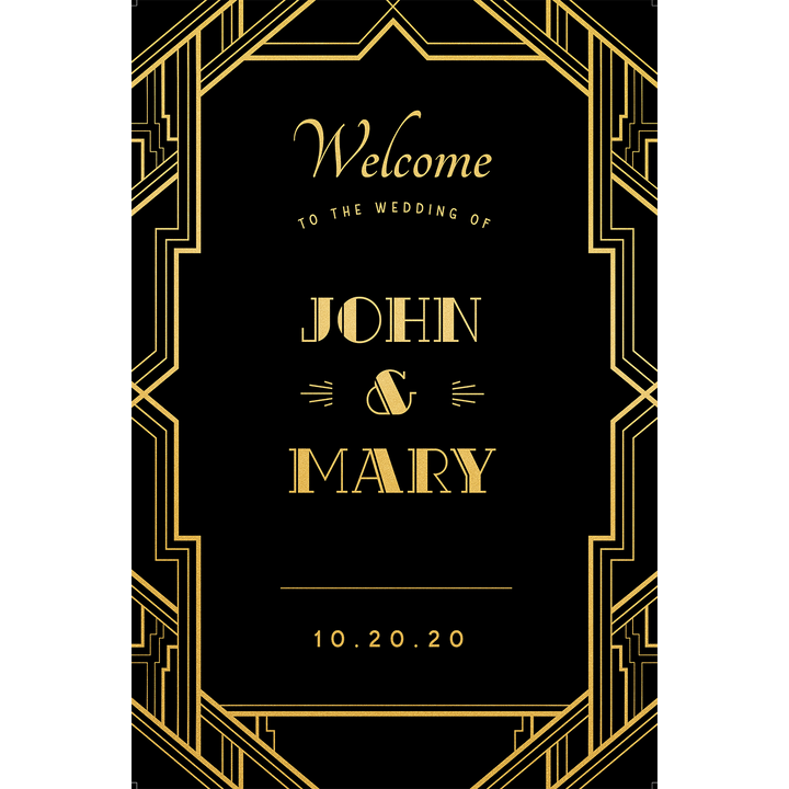 Art deco wedding sign