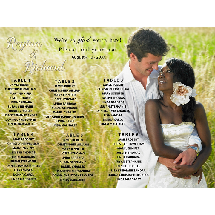 Custom Stylish seating chart