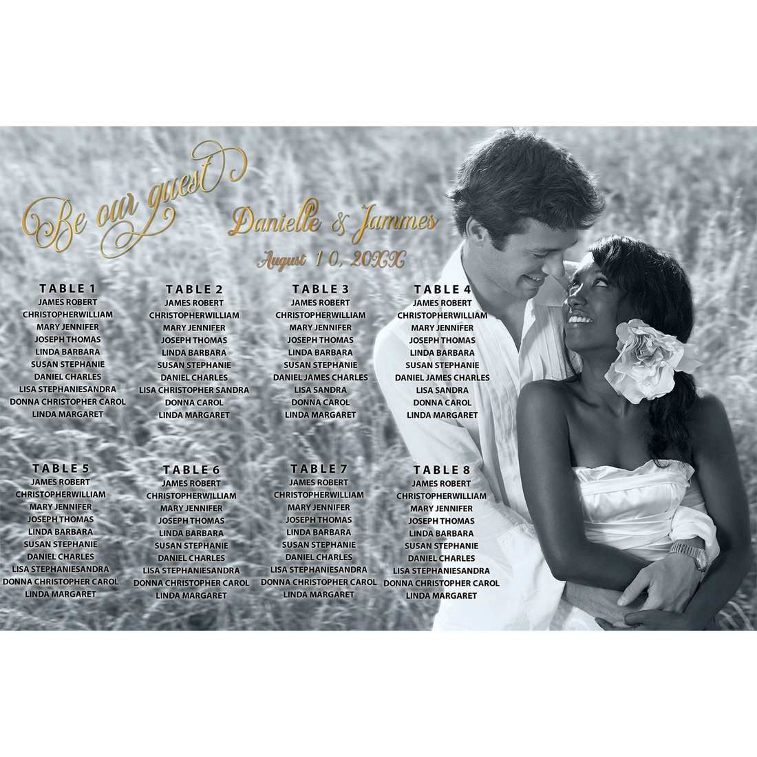 Custom Stylish seating chart