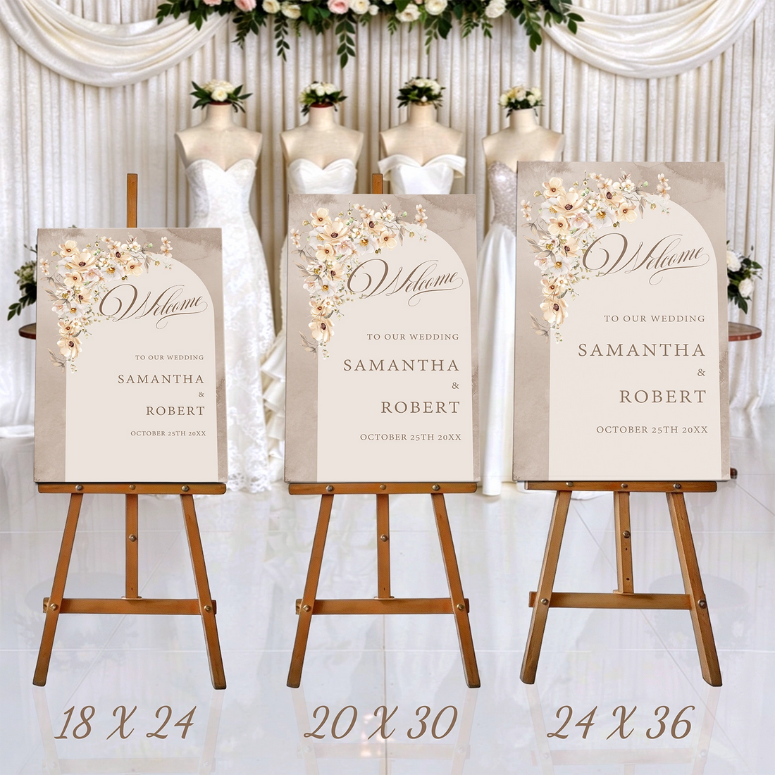 Elegant wedding sign