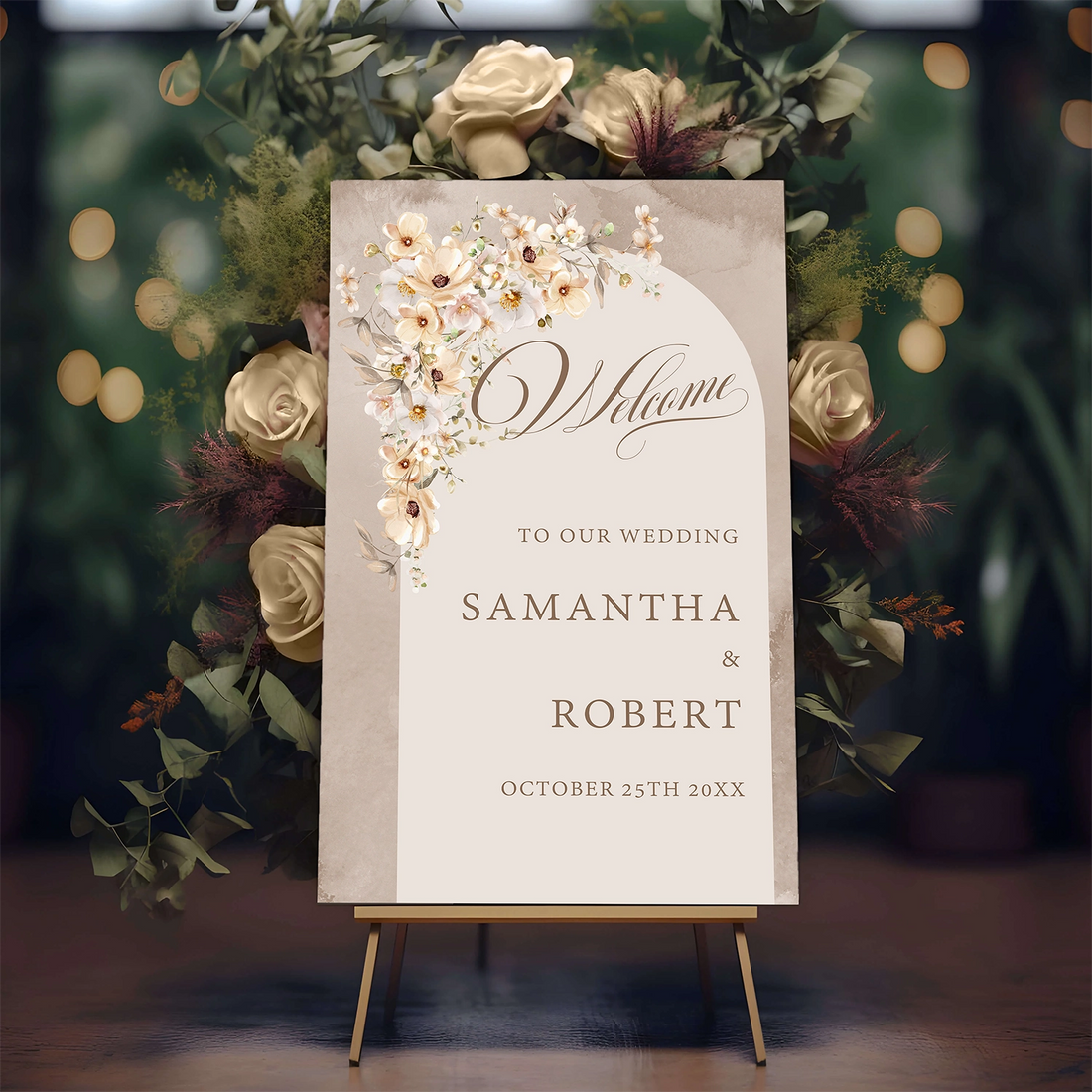 Elegant wedding sign