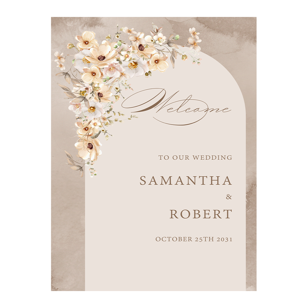 Elegant wedding sign