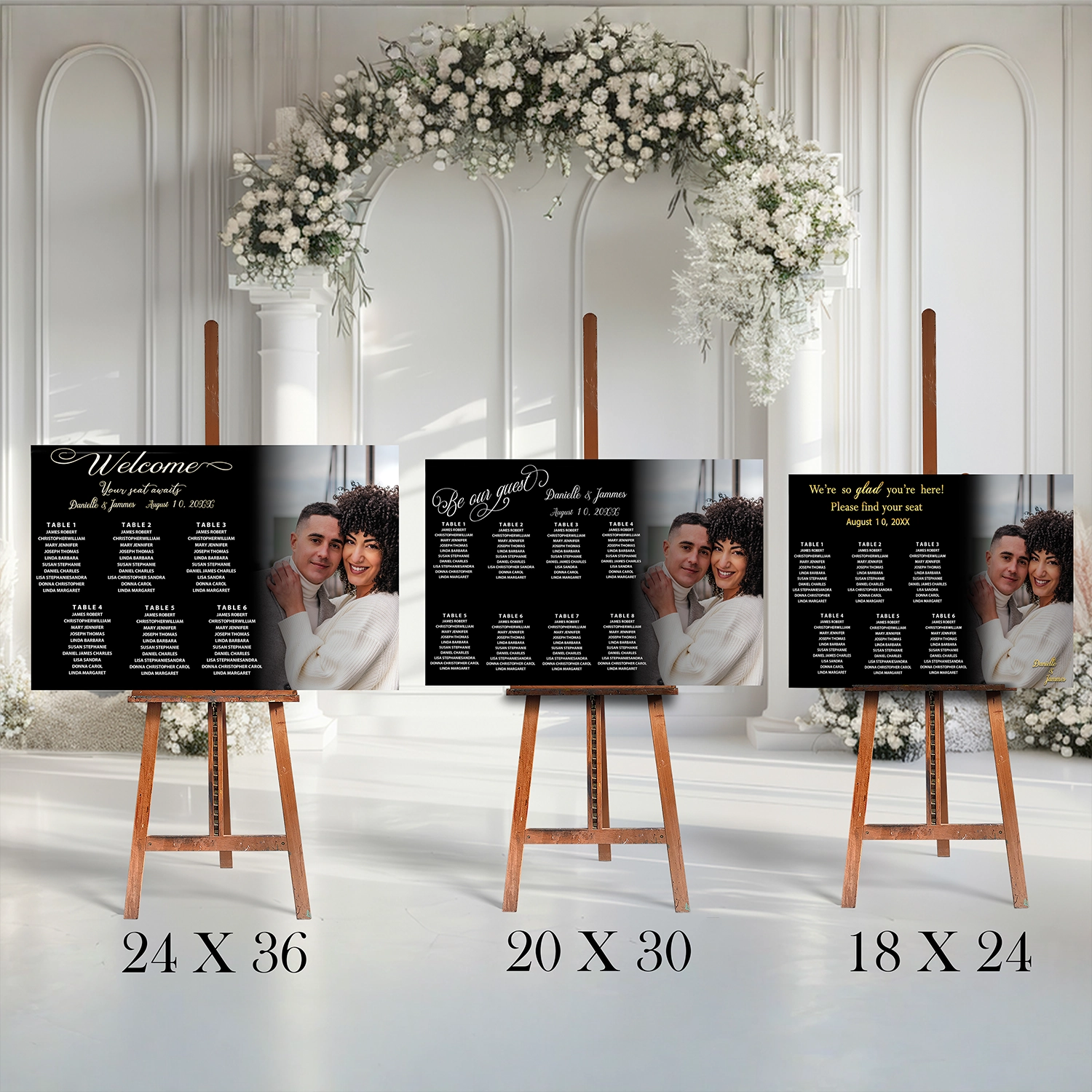 Fade to black seating chart