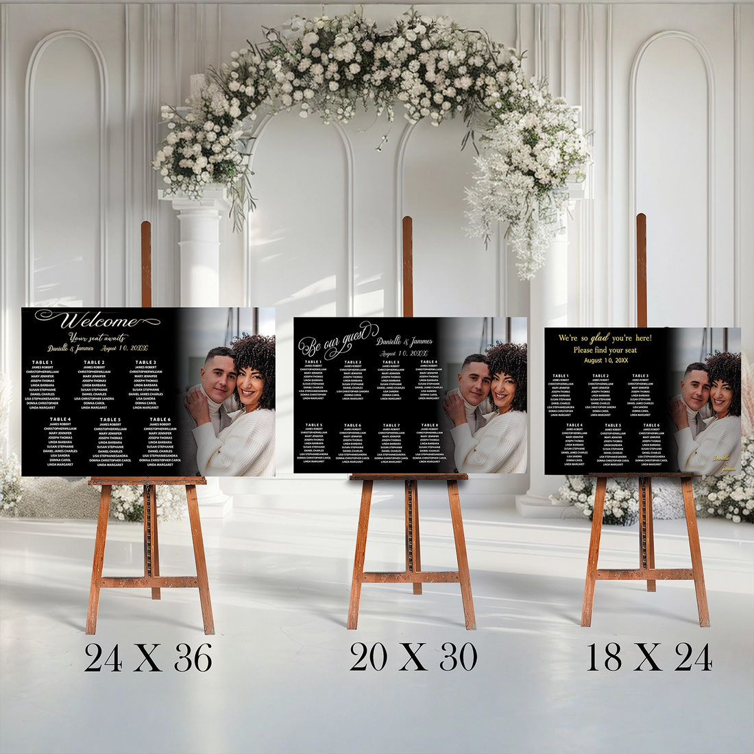 Fade to black seating chart