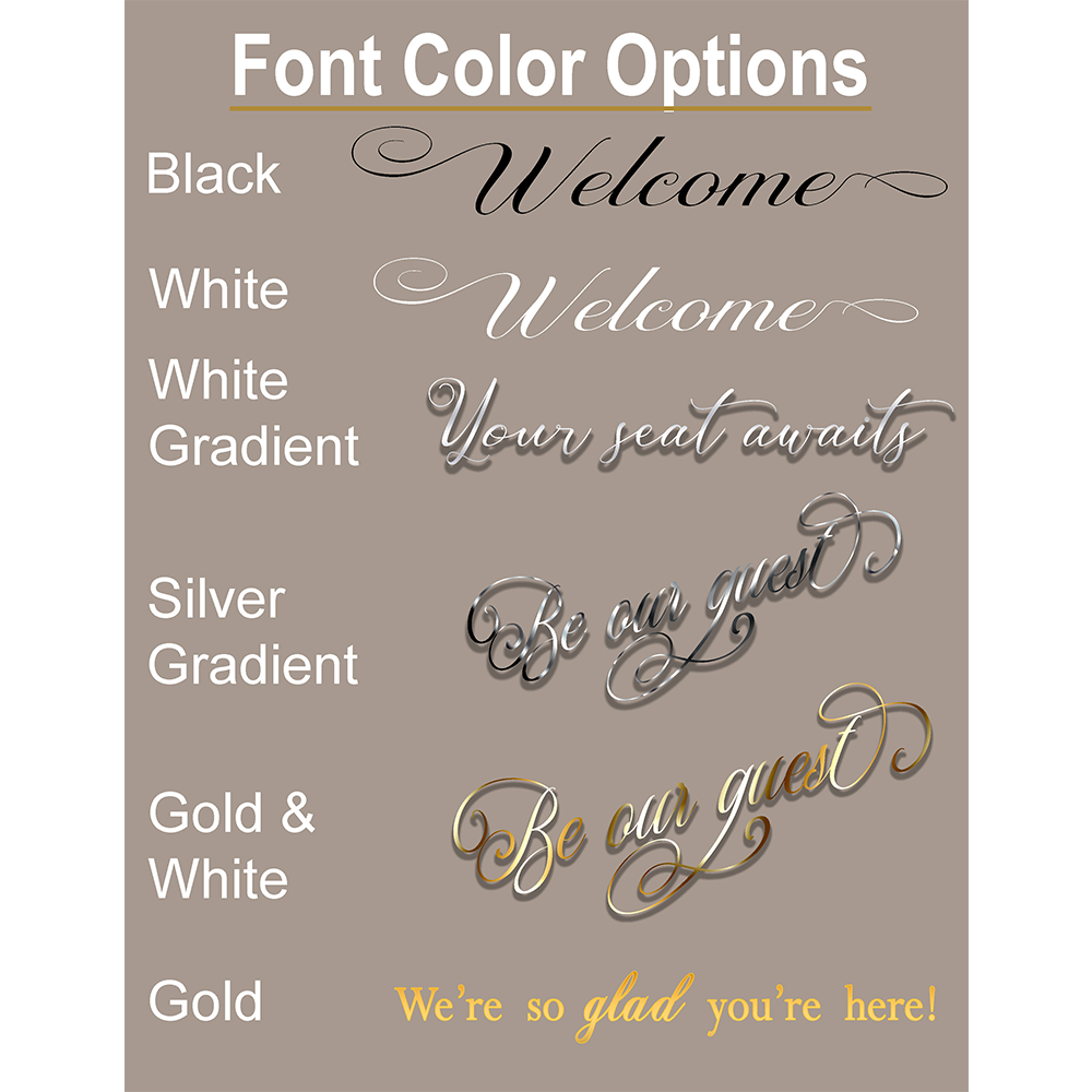 Fade to black seating chart