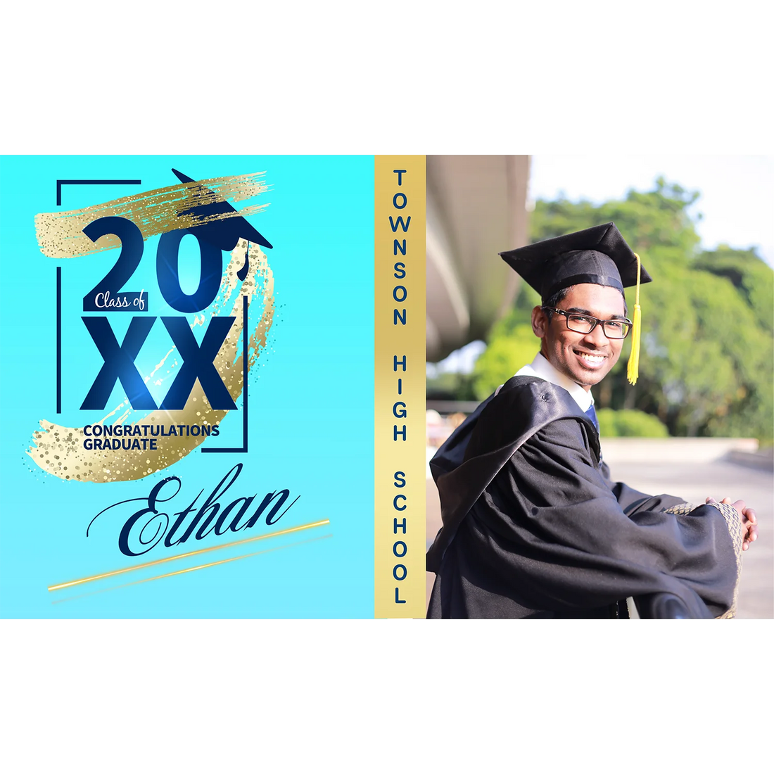 Graduation Banner Glitter Brush