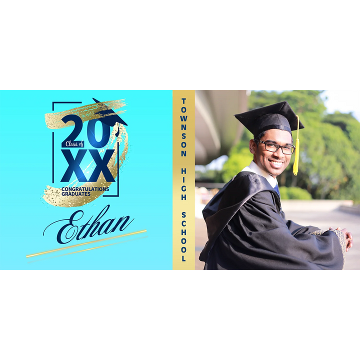 Graduation Banner Glitter Brush