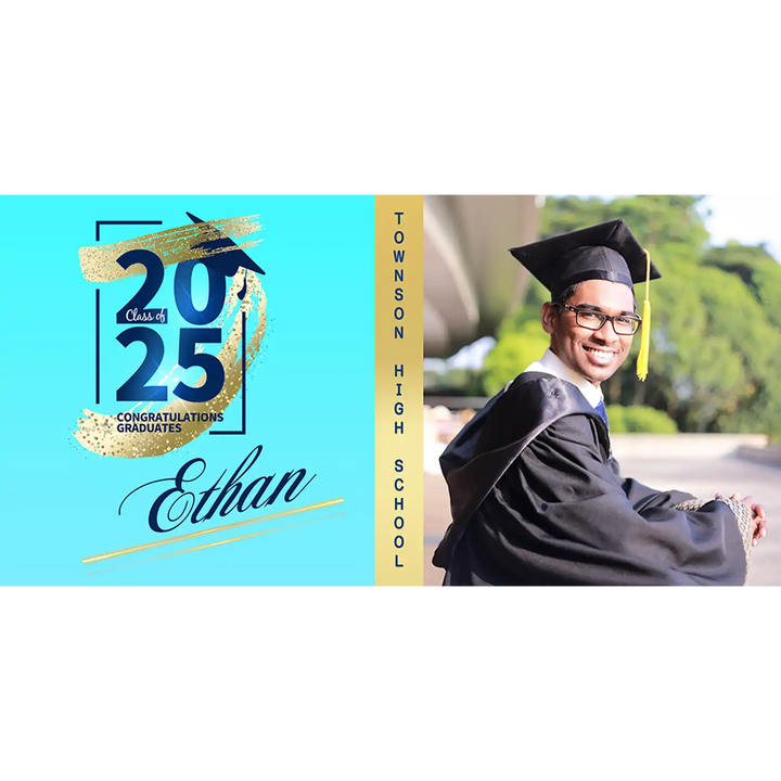 Graduation Banner Glitter Brush