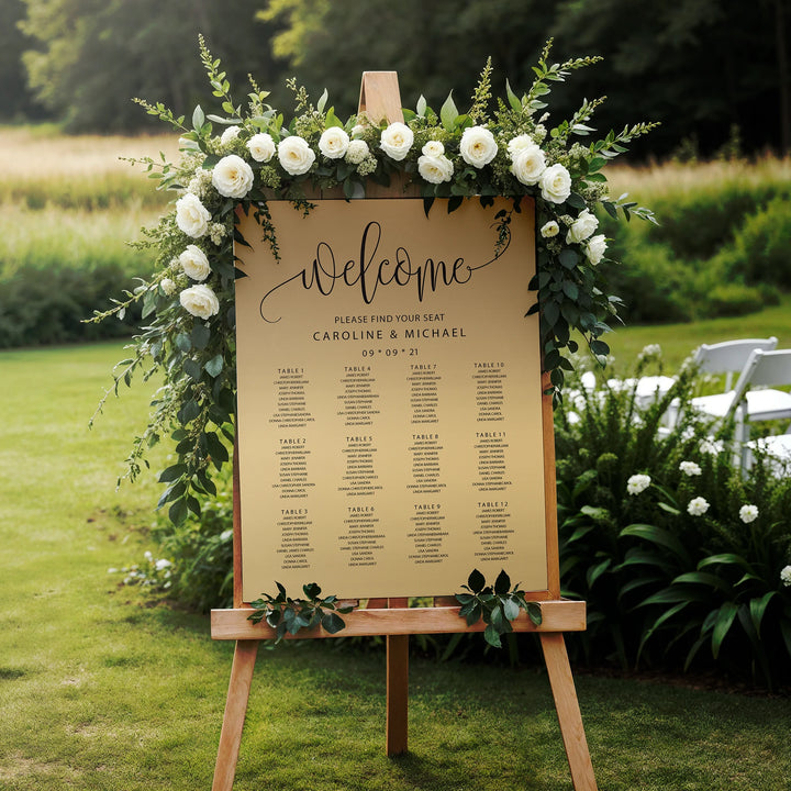 Minimalist seating chart