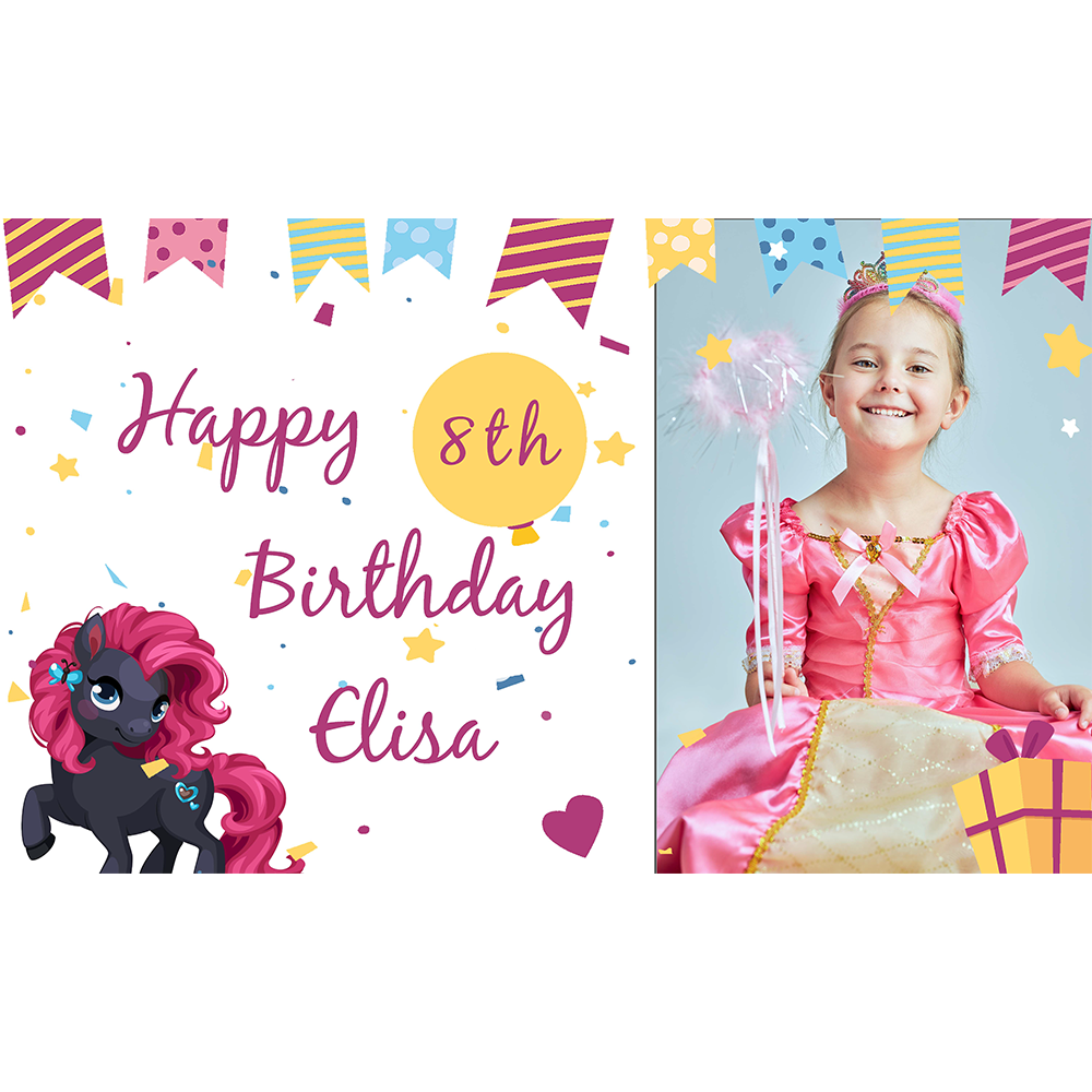 Pony Party Vinyl Banner