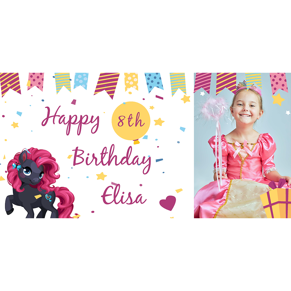 Pony Party Vinyl Banner