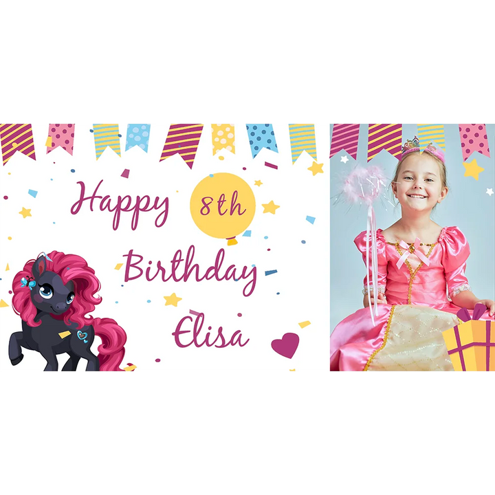 Pony Party Vinyl Banner