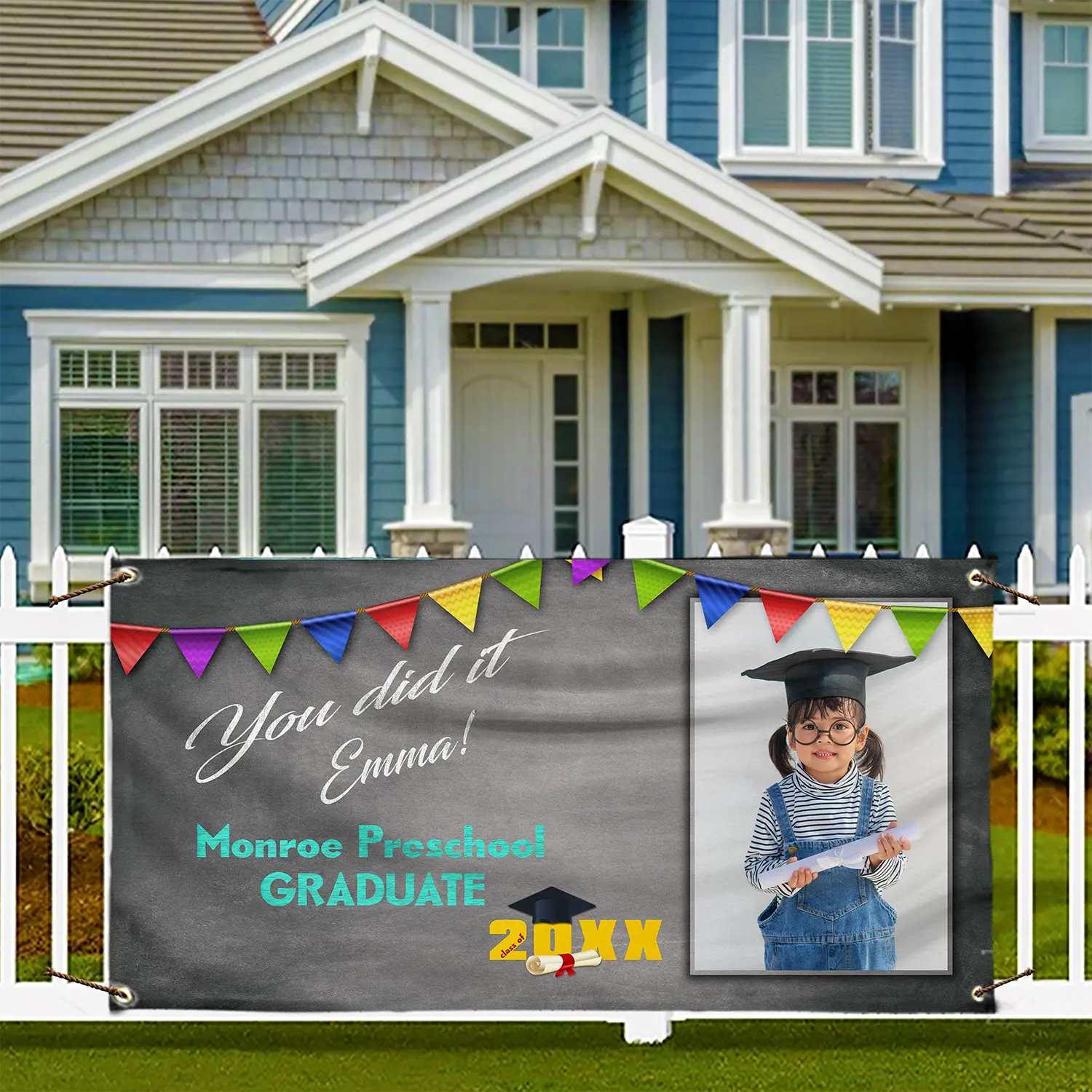 Pre - K Chalkboard Graduation Banner