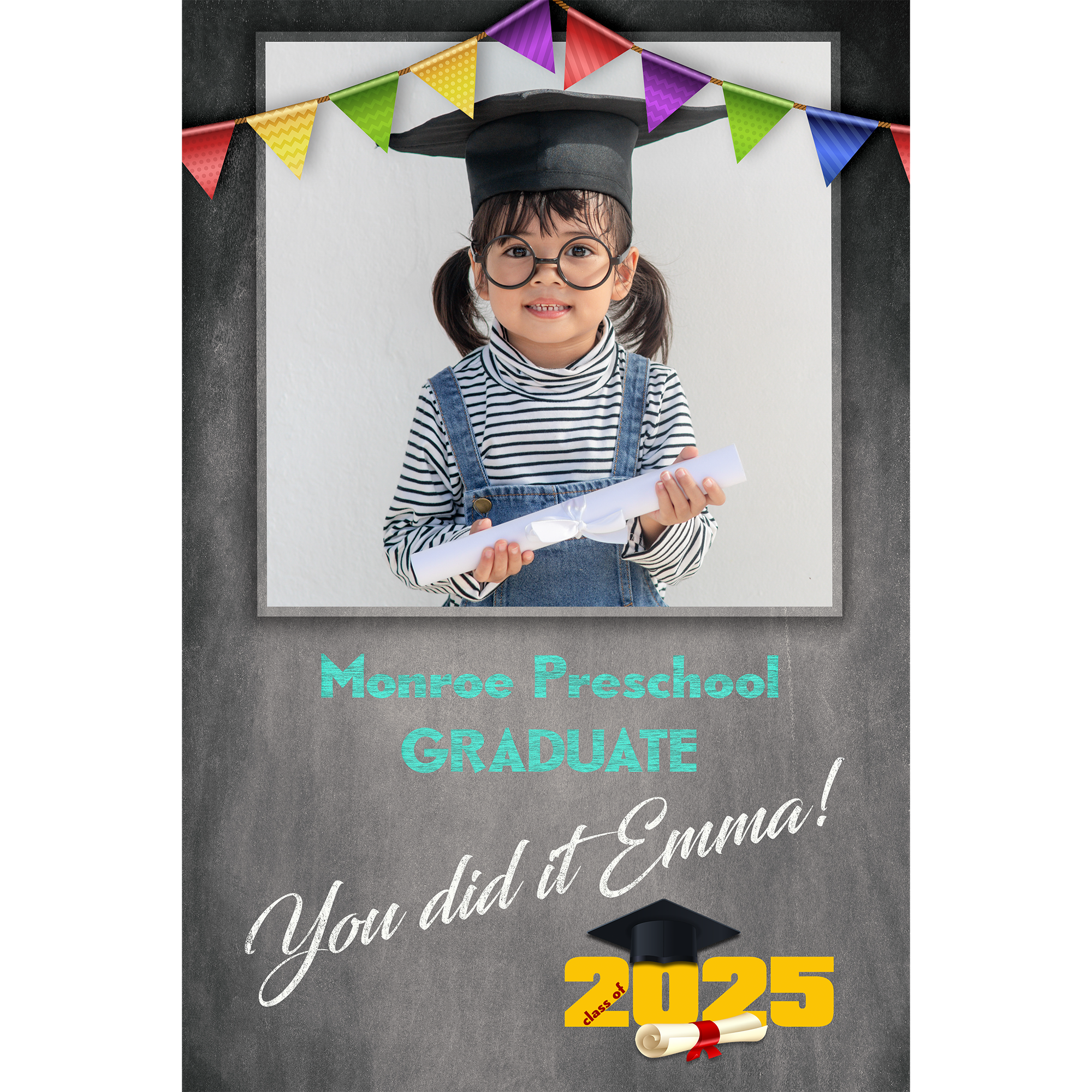 Pre - K Chalkboard Graduation Banner