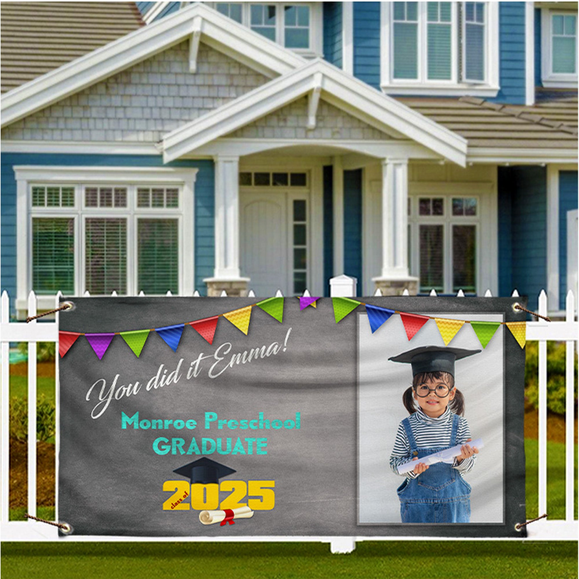 Pre - K Chalkboard Graduation Banner