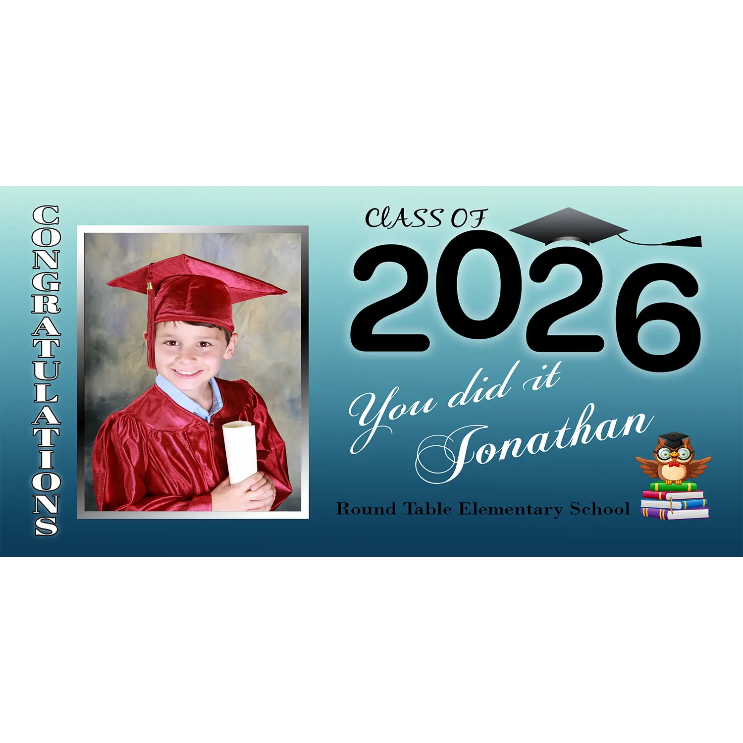 Preschool Congrats Vinyl Banner