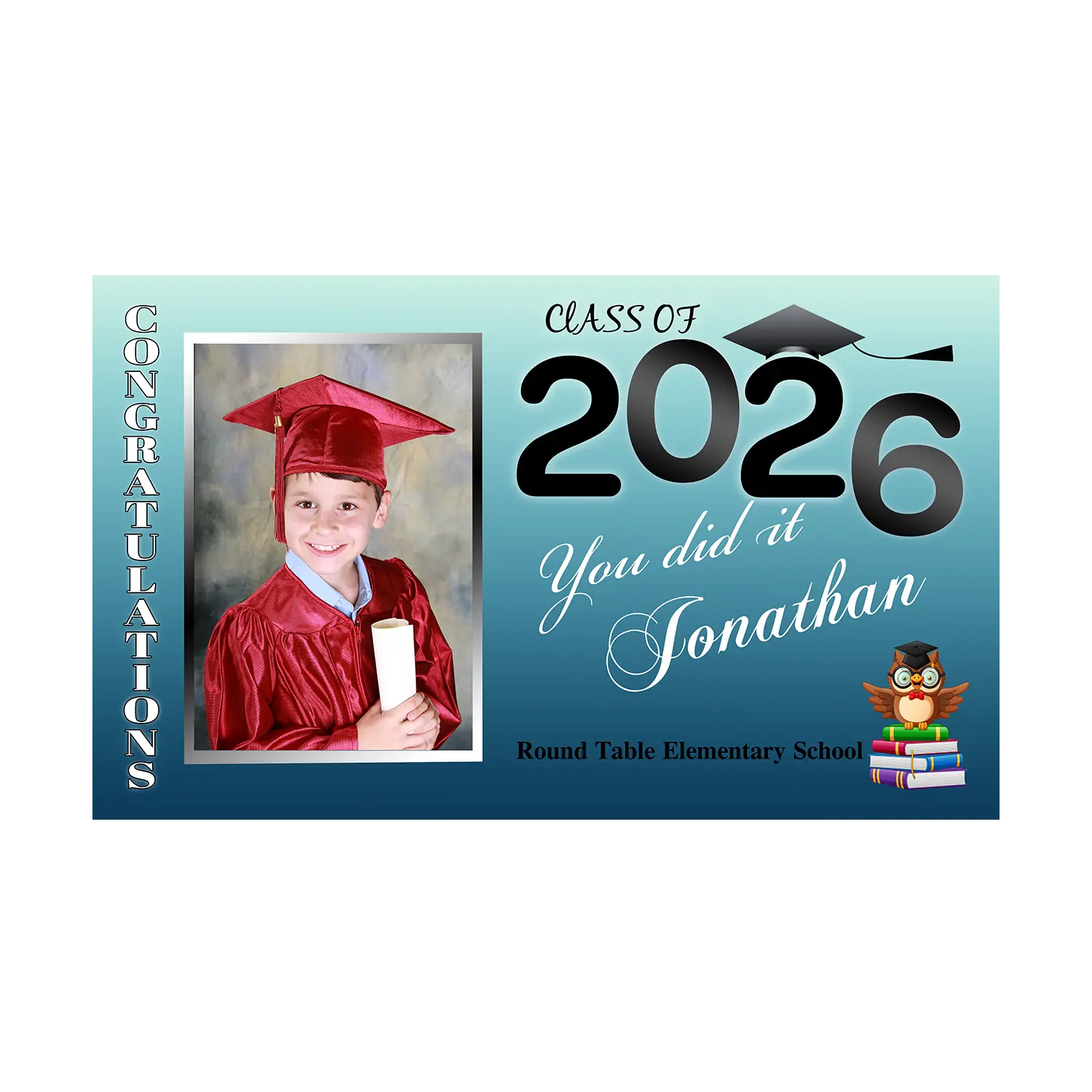 Preschool Congrats Vinyl Banner
