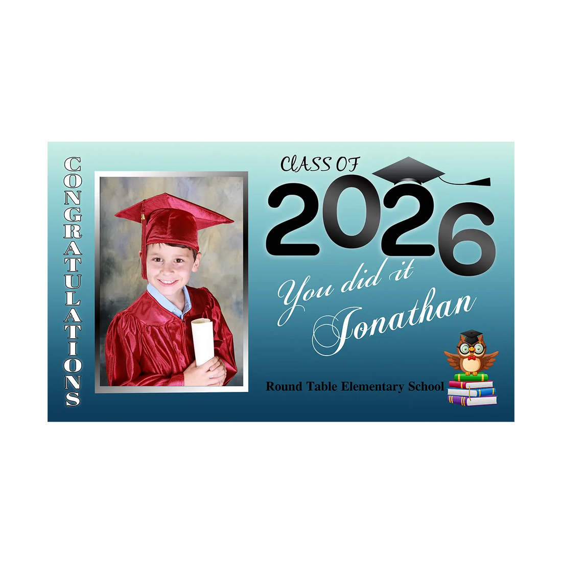 Preschool Congrats Vinyl Banner