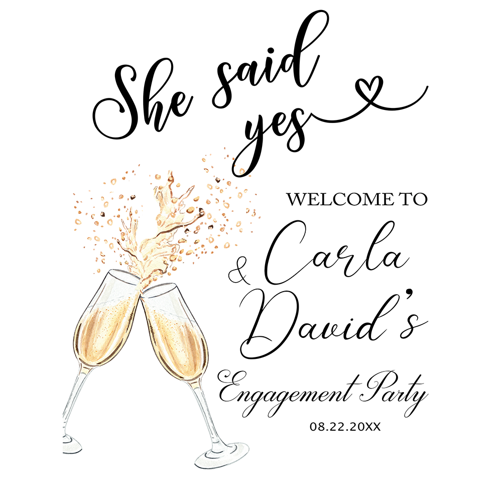 She Said Yes Engagement Sign