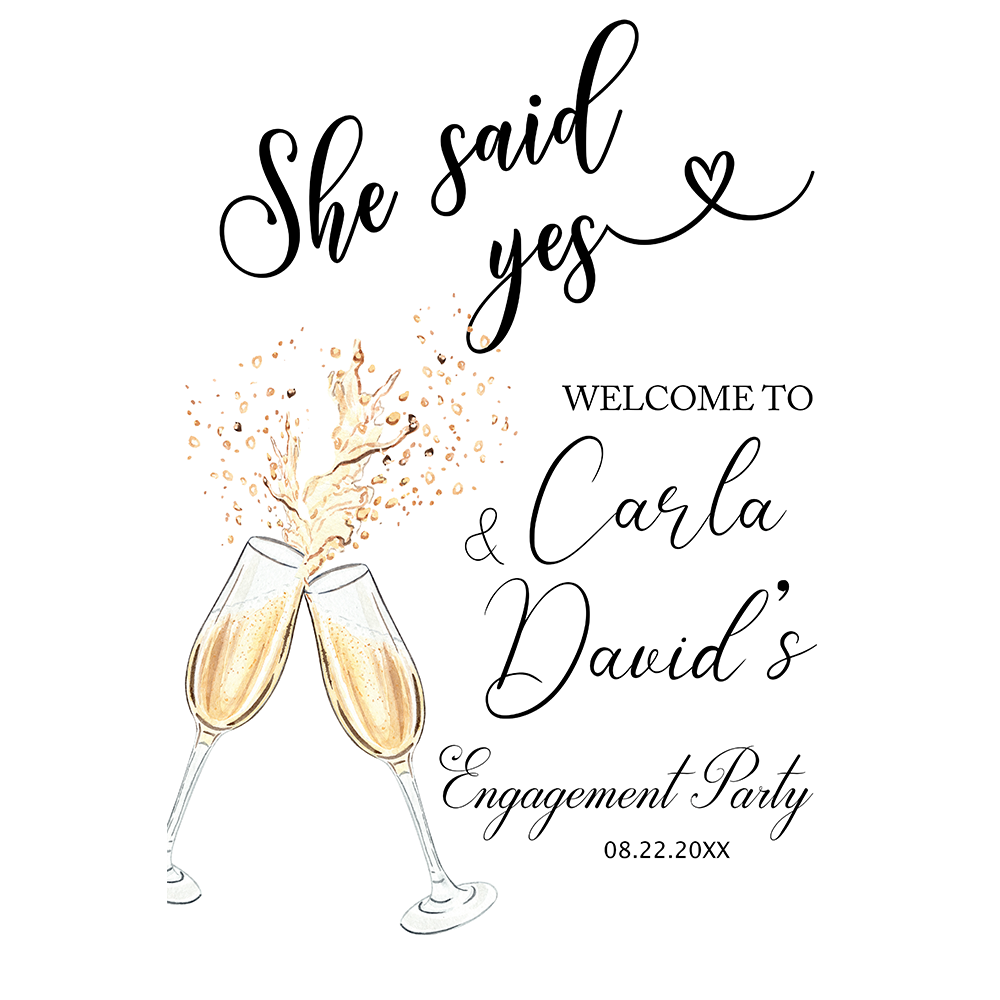 She Said Yes Engagement Sign