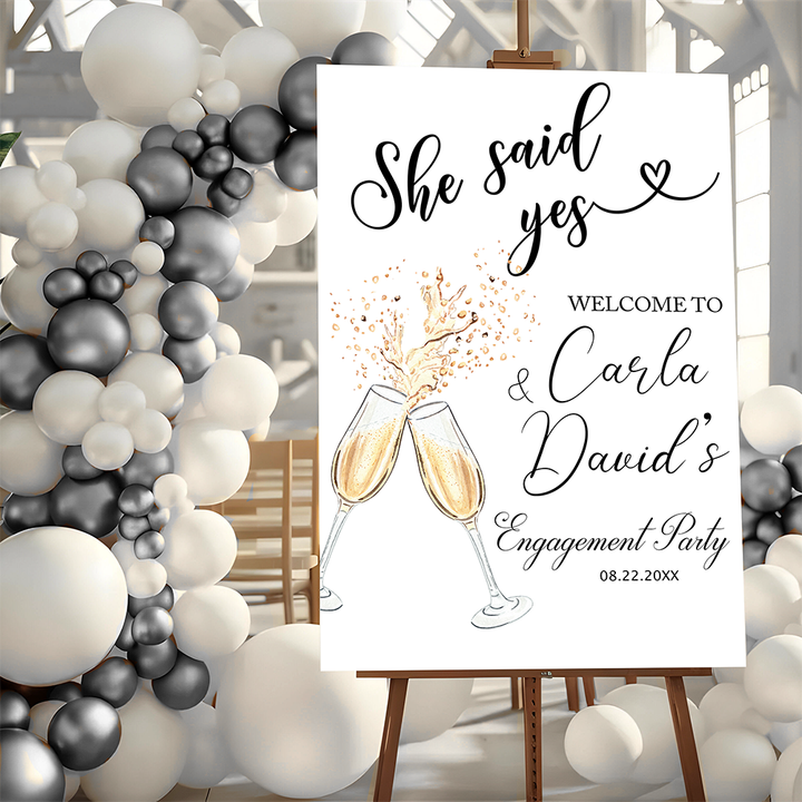 She Said Yes Engagement Sign