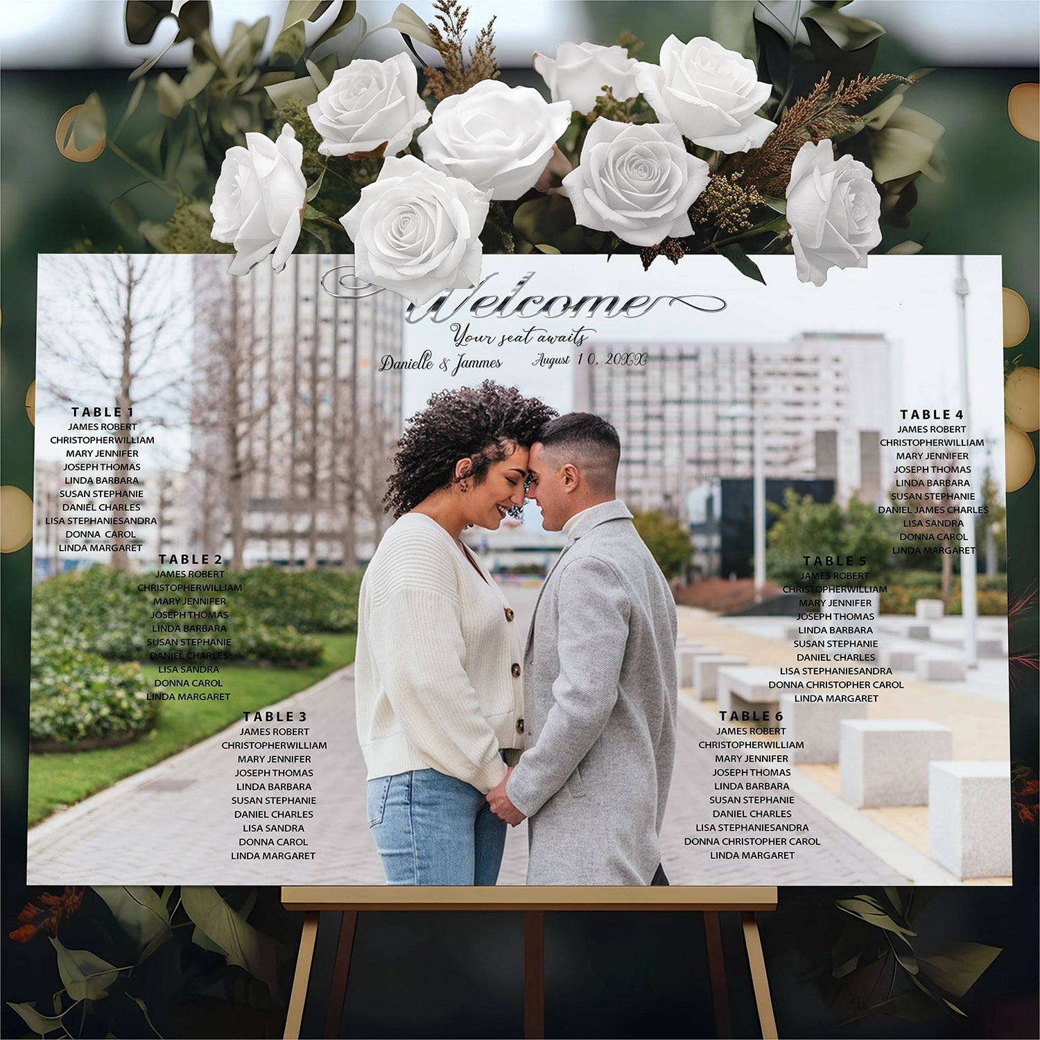 Stylish seating chart