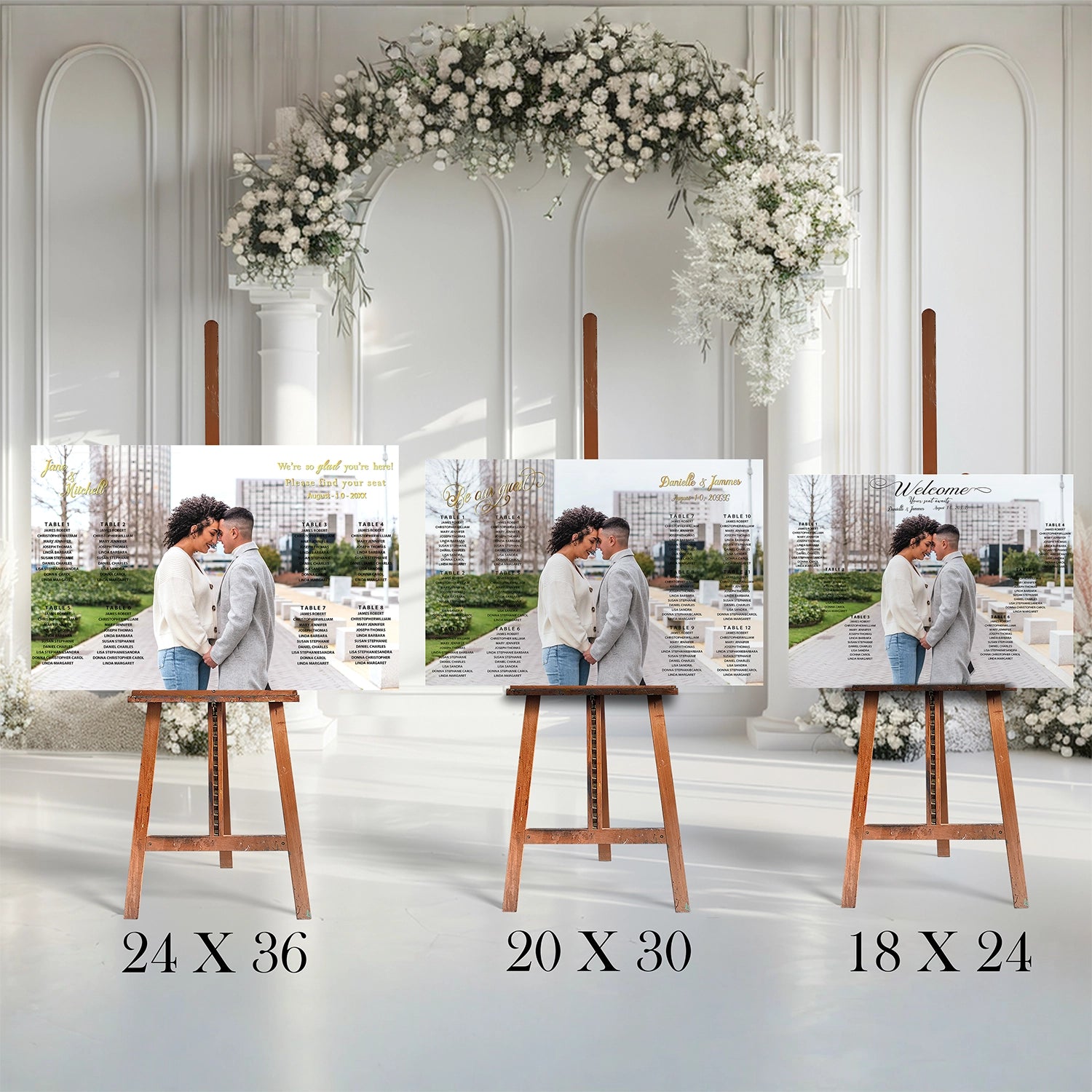 Stylish seating chart