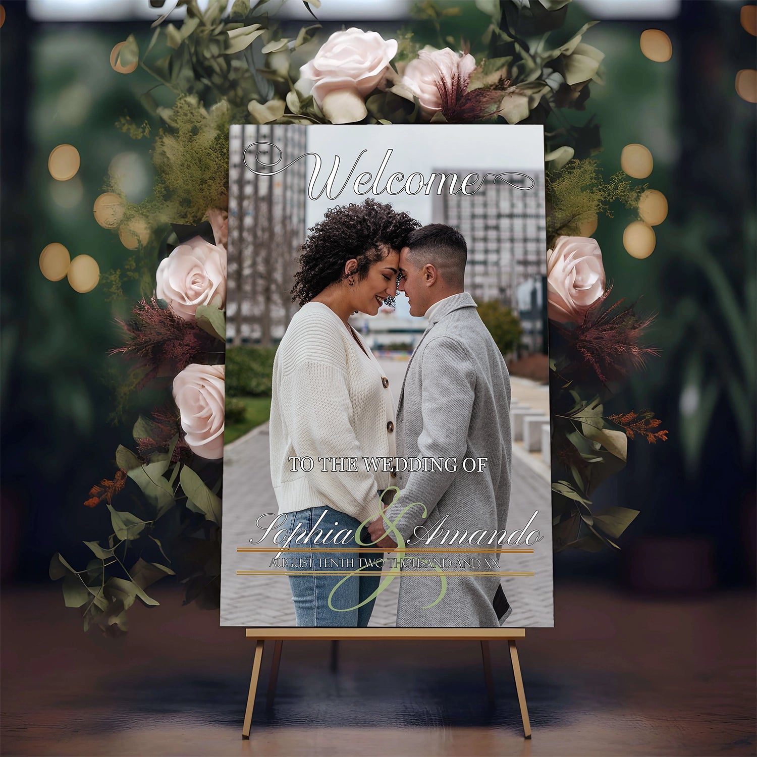 Stylish Welcome Wedding Sign