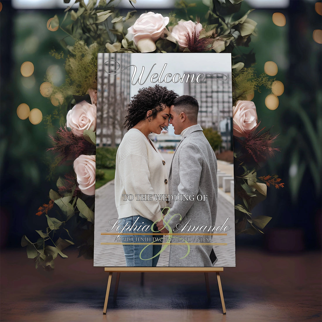 Stylish Welcome Wedding Sign