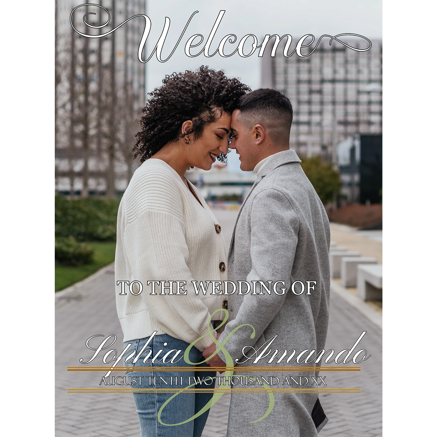 Stylish Welcome Wedding Sign