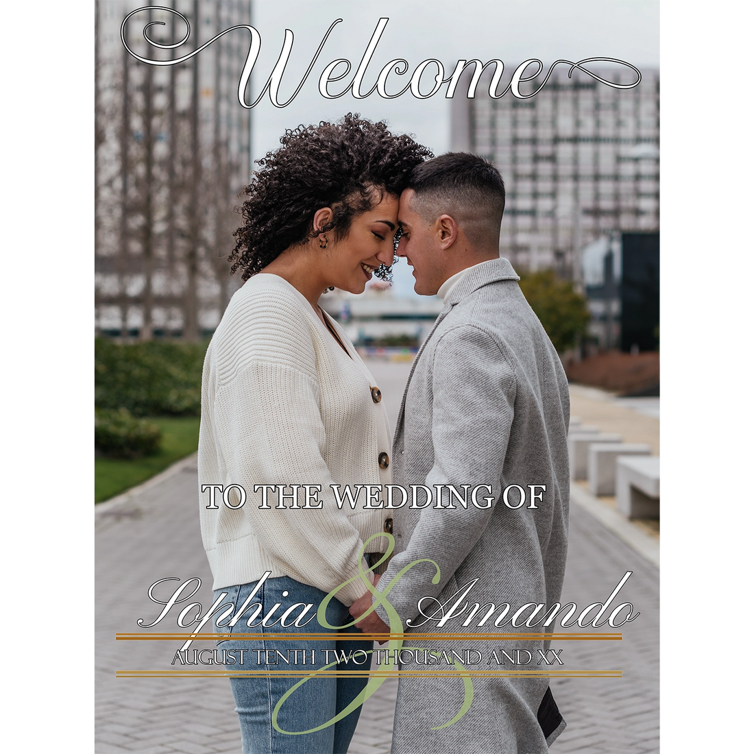Stylish Welcome Wedding Sign