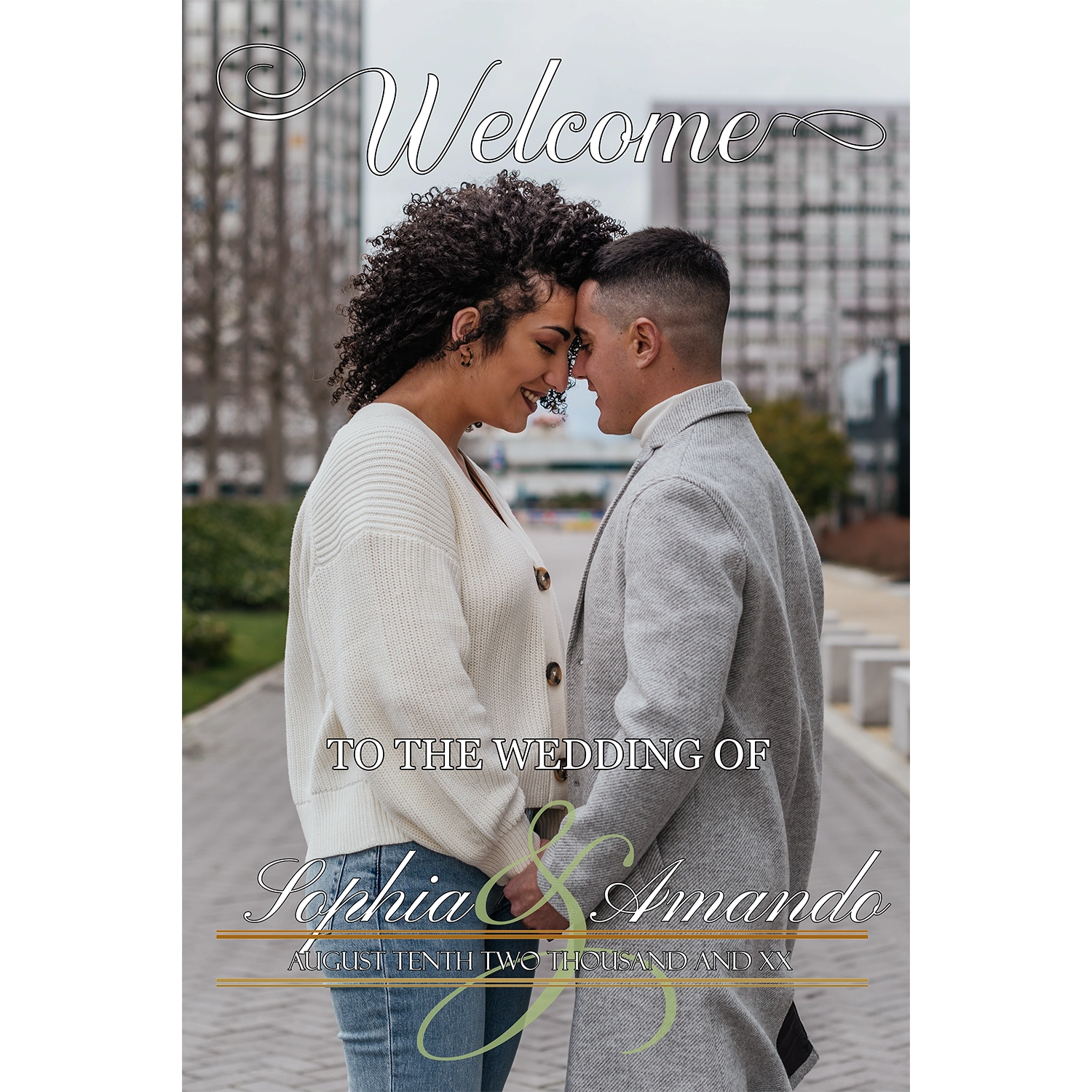 Stylish Welcome Wedding Sign