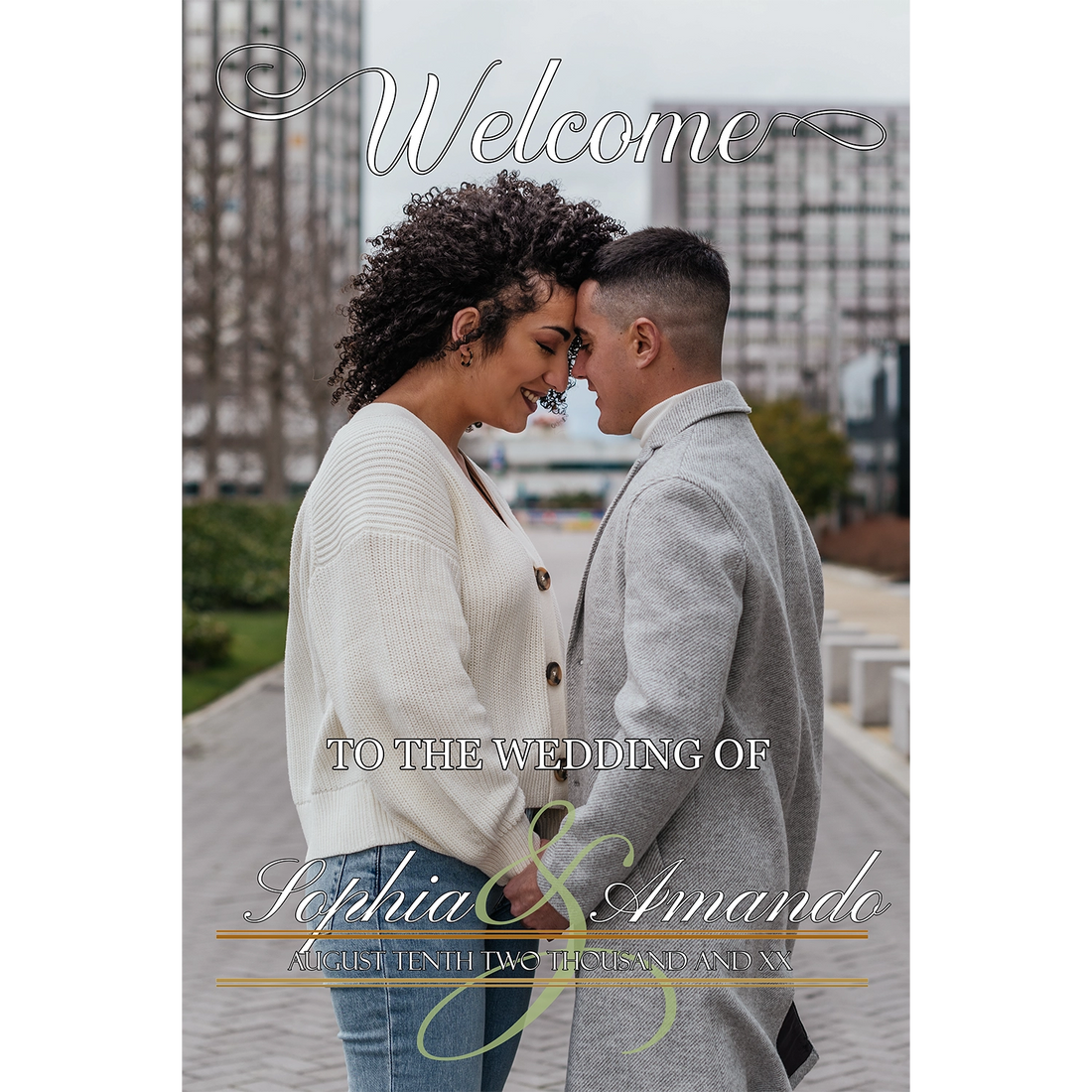 Stylish Welcome Wedding Sign