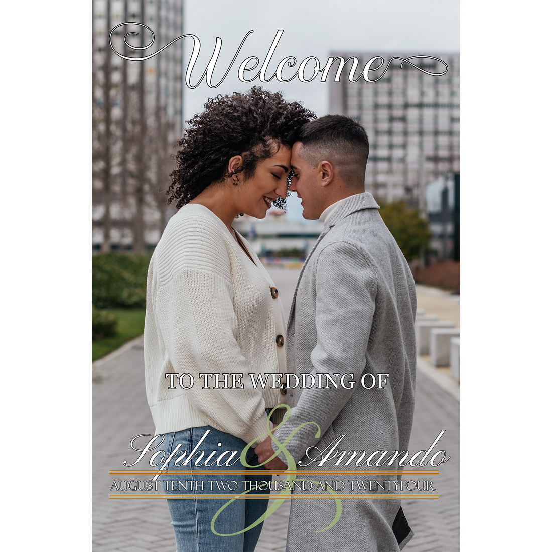 Stylish Welcome Wedding Sign